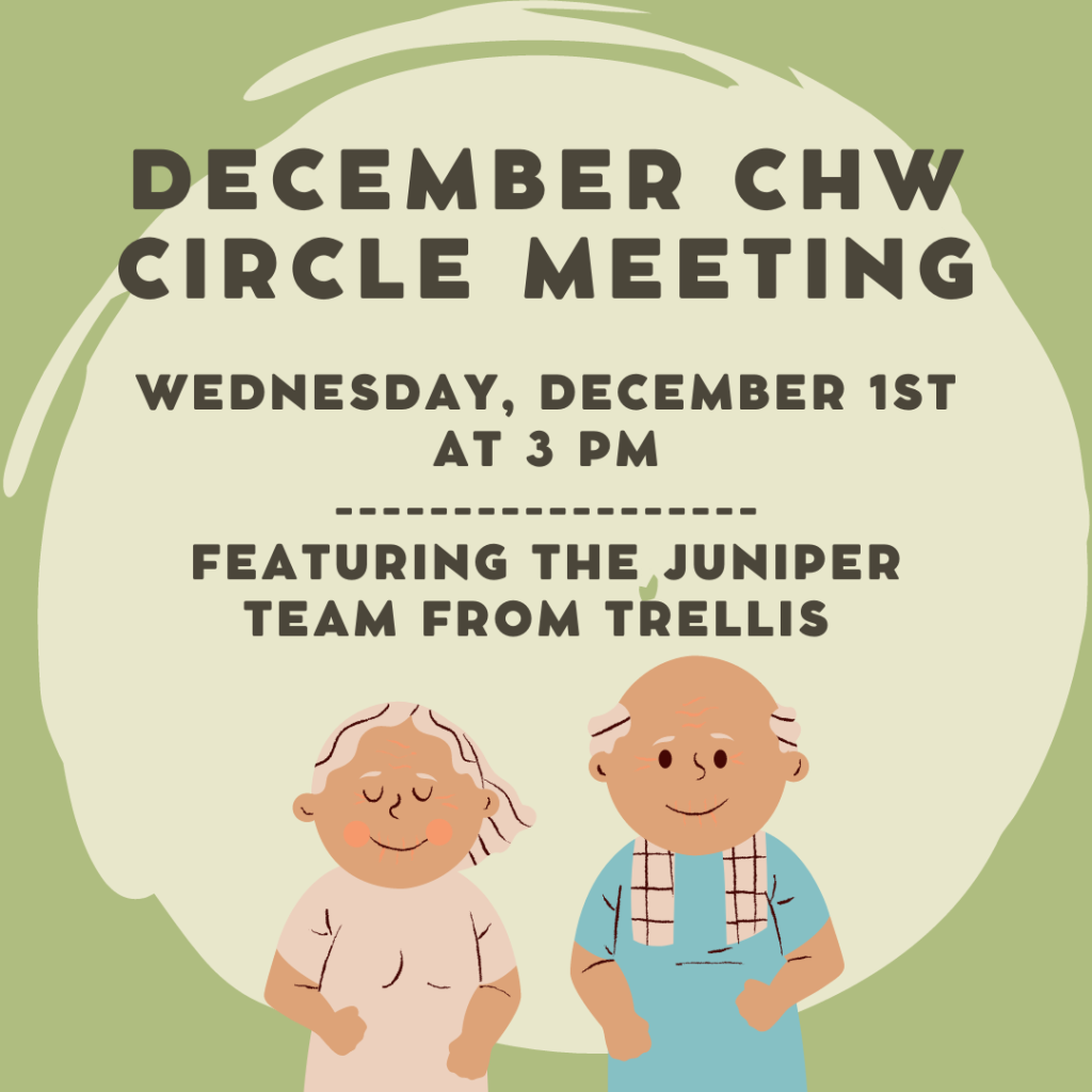 December CHW Meeting Date-Time-Zoom link provided