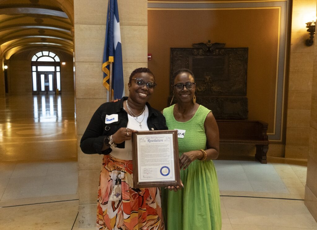 CHWs and affiliates together with the Saint Paul City Council Resolution