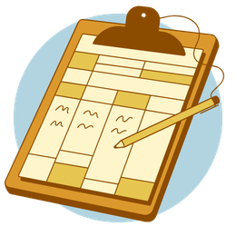 Planning, discovery, and program designs icon - clipboard