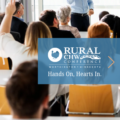 Rural CHW Conference quarter page banner of attendees in session